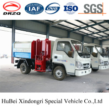 4cbm Foton Automated Side Loading Hydraulic Euro 4 Barrel Hanging Garbage Truck